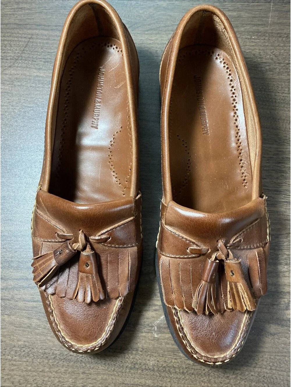 Men’s Johnston & Murphy Kaplan Saddle Tan 25-6203 Size 11.5M